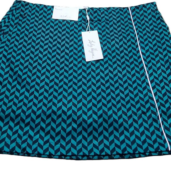 Lady Hagen Golf Skort Skirt Navy and Teal with Pockets Size 16 - Picture 3 of 10